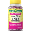 Spring Valley Hair;  Skin & Nails Dietary Supplement Gel Capsules;  5; 000 Mcg;  120 Count