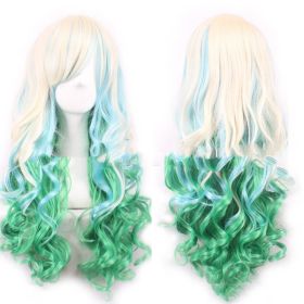 Harajuku Style Colored Female Long Curly Hair Hood (Option: M18186)