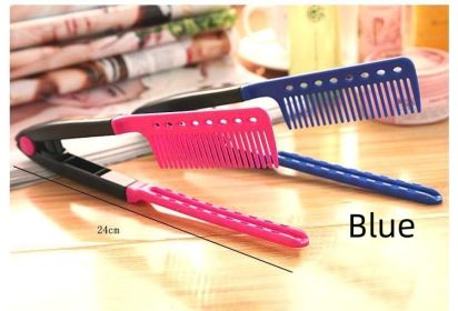 Clamp Comb Foldable Hairdressing Styling (Color: Blue)