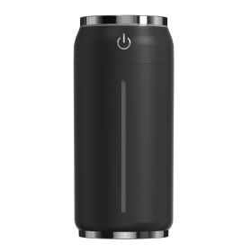 Creative Car Mini Coke Can Humidifier Silent Usb Perfume Machine (Option: Black-USB random cable-USB)