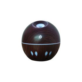 Colorful Night Light Humidifying Atomizer (Option: Deep wood grain-USB)