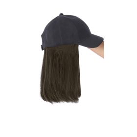 Hat Wig All-In-One Female Fashion Cap (Option: Light Brown)