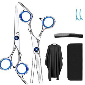 Hairdressing And Hairdressing Scissors Bangs Cut Set (Option: New upgraded version of flat c)