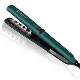 Infrared Steam Spray Splint Curling Hair Straightener (Option: Green-EU)