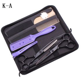 Cut Bangs And Thinning Hairdressing Set Scraper Hair Cutting Tool (Option: Black-A)