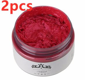 Hair Color Wax (Option: Red 2pcs)