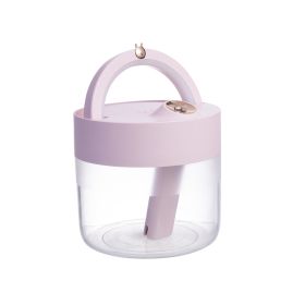 Cross-Border Portable 1L Large-Capacity Office And Home Desktop Humidifier (Option: Pink-Battery)