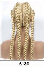 Front Lace Synthetic Fiber Four Braid Wig (Option: 613style)