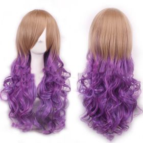 Harajuku Style Colored Female Long Curly Hair Hood (Option: M18185)