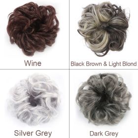 Wig hair circle (Option: Wine 2 pcs)