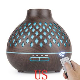 Household Air Spray Mini Ultrasonic Aroma Diffuser (Option: Dark brown-US)