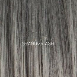 Wig European and American ladies short hair grandma gray hood (Option: Grandma ash)