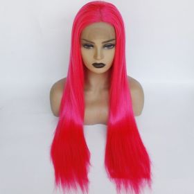 European And American Fashion Fluorescent Medium Long Straight Hair (Option: 14 Inches)