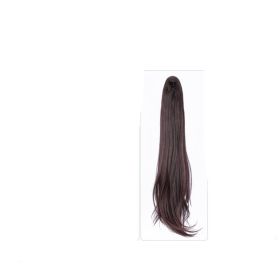 Natural Net Red Micro Curl High Tie Ponytail (Option: Dark Brown)