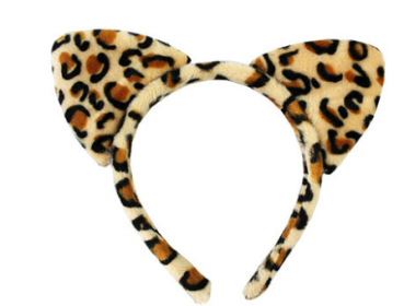 Performance Cartoon Animal Headband Plush Headdress (Option: New Leopard Print)