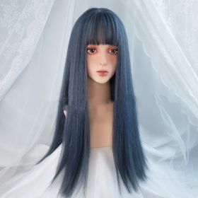 Princess Cherolita Mid-length Straight Lolita Wig (Option: Blue grey)