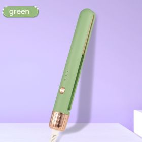 Electric Hair Straightener Two-in-one Small Hair Straightener Mini (Option: Green-AU)