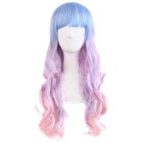 Harajuku Style Colored Female Long Curly Hair Hood (Option: M18640)