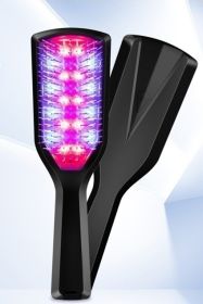 Men's And Women's Red Light Vibration Massage Comb (Color: Black)