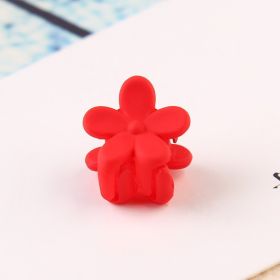 Flower mini hairpin (Color: Red)