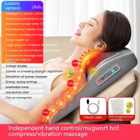 Neck Massager Neck Waist Back Lumbar Spine Lumbar Massage Cushion Home Kneading Pillow (Option: Advanced Edition-UK)