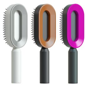 Self Cleaning Hair Brush For Women One-key Cleaning Hair Loss Airbag Massage Scalp Comb Anti-Static Hairbrush (Option: Set Z)