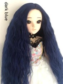 Small Cloth Salon Doll Wigs (Option: Dark Blue-Small three points)