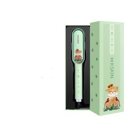 Negative Ion Straightening Comb Straight Hair Curling Iron Dual-purpose Artifact (Option: Green-US)