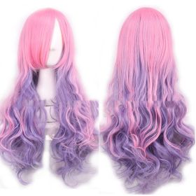 Harajuku Style Colored Female Long Curly Hair Hood (Option: M18181)