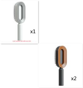 Self Cleaning Hair Brush For Women One-key Cleaning Hair Loss Airbag Massage Scalp Comb Anti-Static Hairbrush (Option: Set6)