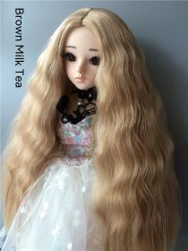 Small Cloth Salon Doll Wigs (Option: Milk tea brown-6 Points)