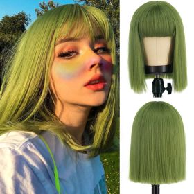 Short Straight Bangs Chemical Fiber Wig (Option: 114)