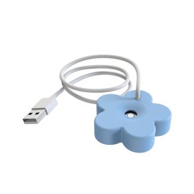 Creative Flower Humidifier USB Portable (Option: Blue-USB)