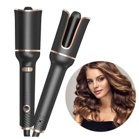 Black Automatic Spiral Electric Curling Iron Negative Ion (Option: Black-EU)