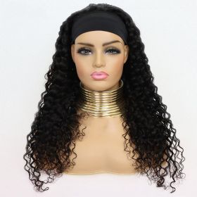 Brazilian Water Wave Headband Human Hair Wigs (Option: Photo color-8inch)