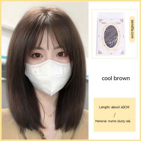 Female Nature Simulation Full Wig (Option: Cool brown)