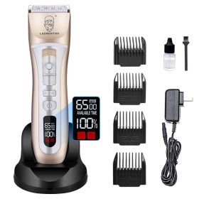 Rechargeable Electric Clippers For Pets Adults Babies And Children (Option: Gold-US)