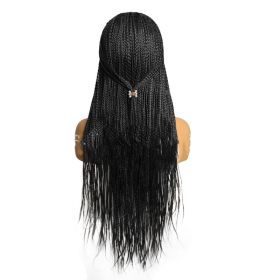 European And American Ice Silk Hair With Turban Wig Three-strand Braid Brazilian Hook Stretch Net (Option: 2Picture)