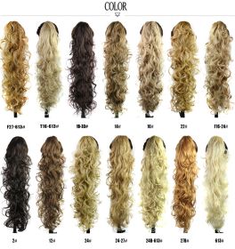 European And American Wig Female Chemical Fiber Ponytail Grab Clip Wavy Long Curly (Option: Style22)