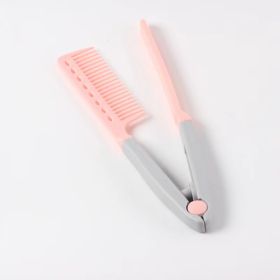 Clamp Comb Foldable Hairdressing Styling (Color: PINK)