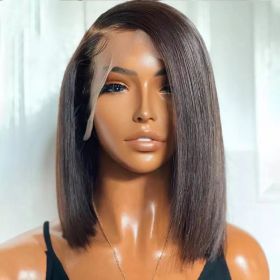 Women's Fashion Front Lace Wig Headgear (Option: Black-8inch)