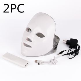 Beauty Instrument Beauty Skin Mask Instrument Seven-color Photon Rejuvenation (Option: Without original packaging 2PC-UK)