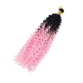 Chemical Fiber Crochet Hair 14-inch Water Ripple Gradient (Option: Dyeing 15)