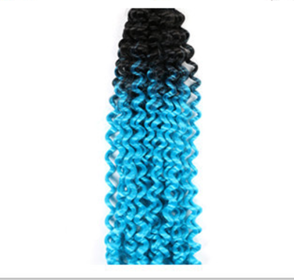 Chemical Fiber Crochet Hair 14-inch Water Ripple Gradient (Option: Dyeing9)