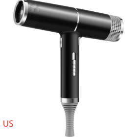 New Concept Hair Dryer Household Hair Dryer (Option: Black-US-Gift box)