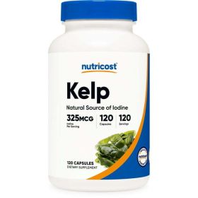 Nutricost Kelp Capsules, 325mcg of Iodine, 120 Capsules, Supplement (Brand: eSupplements, llc)