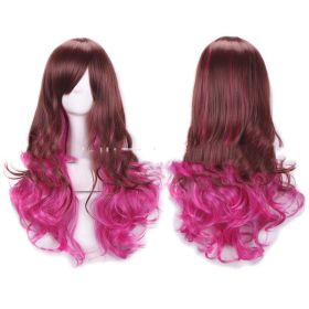 Harajuku Style Colored Female Long Curly Hair Hood (Option: M18184)