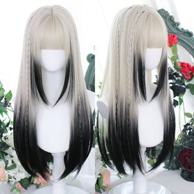 Chemical Fiber Wig Female Long Curly Hair (Option: DM06 R886A Gradient Black)