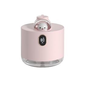 Spaceship USB Humidifier Desktop Office Mute Replenishment (Option: Pink-2000MAH-USB)