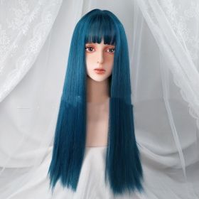 Princess Cherolita Mid-length Straight Lolita Wig (Option: Blue green)